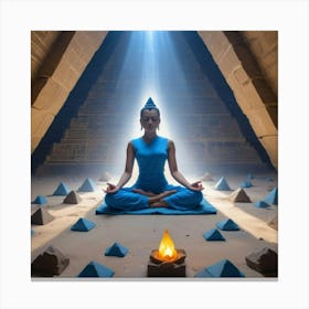 Egyptian Woman In Meditation Canvas Print