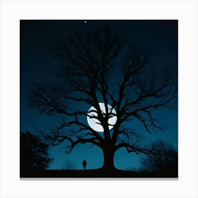 Moonlit Tree Canvas Print