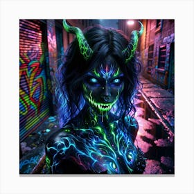 Demon Girl Canvas Print