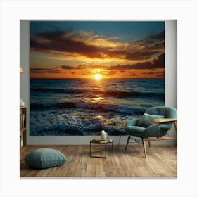 Default Trending The Beauty Of An Ocean Sunset Wall Art 0 Canvas Print