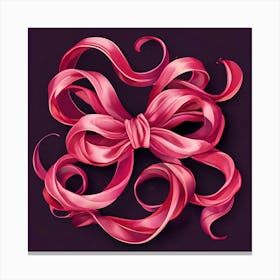 Vector Decorative Ornamental Ribbon Bow Curled Twisted Elegant Delicate Stylish Adorned F (10) Canvas Print