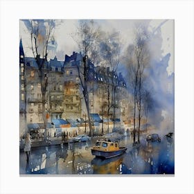 Watercolour Of Paris Canvas Print