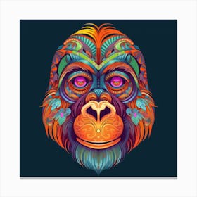 Psychedelic Gorilla 3 Canvas Print