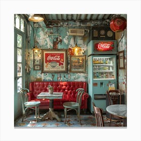 Old Fashioned Cafe Canvas Print