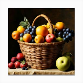 Basket Of Fruit 3 Canvas Print