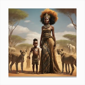 Black King Canvas Print