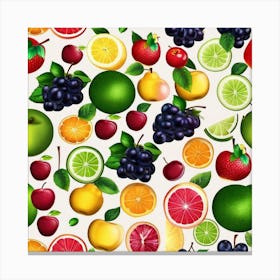 Fruit Seamless Pattern Canvas Print