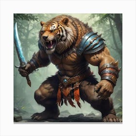 Tigri Berserker Canvas Print