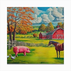 Farm Animals 3 Canvas Print