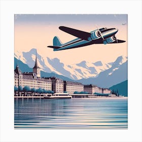 Geneva, Switzerland. Vintage  Canvas Print