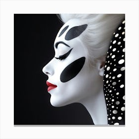 Polka Dot Woman Canvas Print