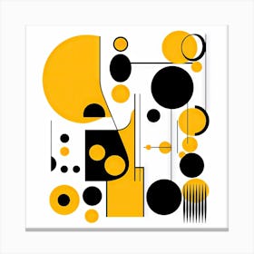 Abstract Black And Yellow Canvas Print