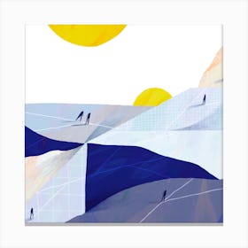 Geometric Mountains Canvas Print