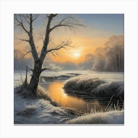 Frost Covered Sunset Toile