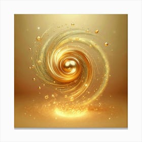 Golden Swirl Canvas Print