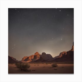 Night Sky Over Al-ula Canvas Print