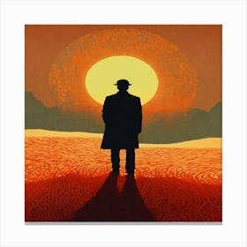 Man In The Red Coat Canvas Print