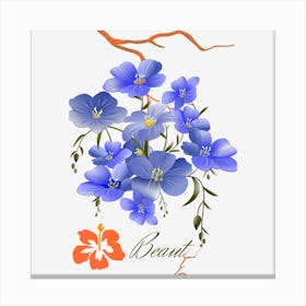 Blue Flowers Canvas Print