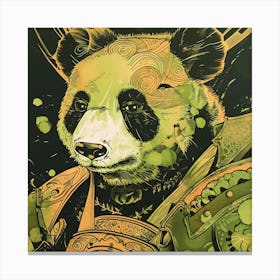 Serious Panda Samurai Canvas Print