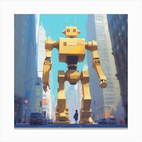 Robot City 11 Canvas Print