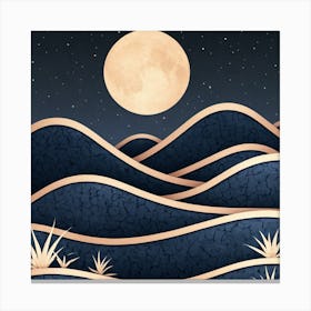 Full Moon In The Desert Canvas Print