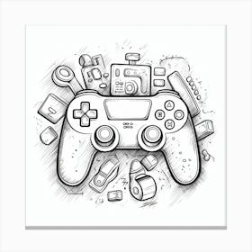 Video Game Controller Canvas Print