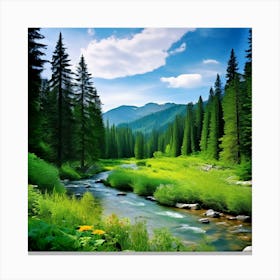Serene Verdant Pristine Majestic Tranquil Bucolic Picturesque Idyllic Lush Panoramic Solit (2) Canvas Print