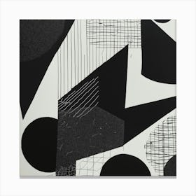 Abstract Black And White Painting Canvas Print