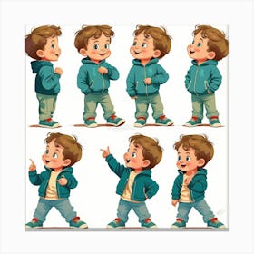 Boy In Blue Jacket Canvas Print