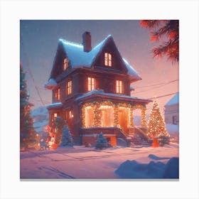 Christmas House 174 Canvas Print