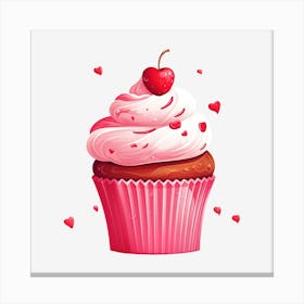 Cupcake Valentine'S Day Canvas Print
