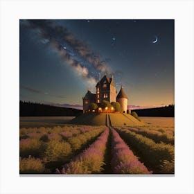 Castle At Night 1 Canvas Print