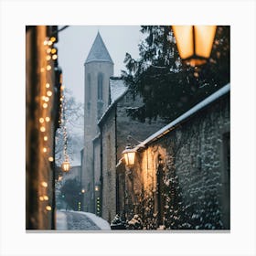 Street Lights In France Canvas Print