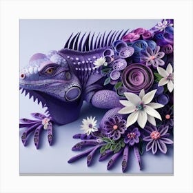 Purple Iguana Canvas Print