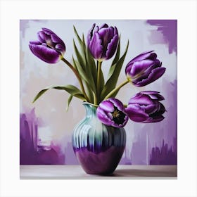 Purple Tulips Canvas Print