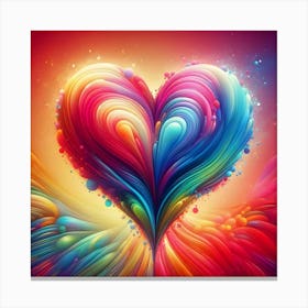 Colorful Heart 4 Canvas Print