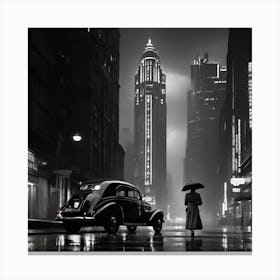 Night In New York City 1 Canvas Print