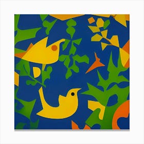 Birds And Leaves 1 Canvas Print