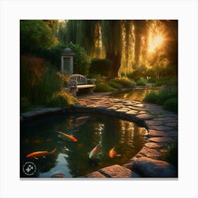 Koi Pond Canvas Print