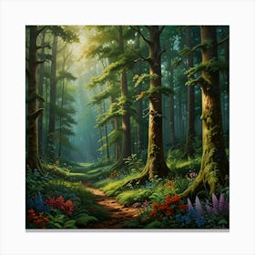 Path In The Woods Canvas Print