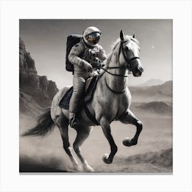 Astronaut On Horseback Canvas Print