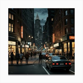 New York City At Night 4 Canvas Print