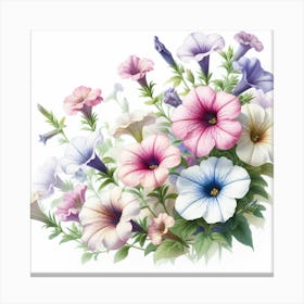 Flowers of Petunia 1 Canvas Print