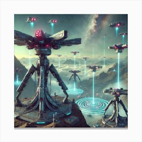 Asterian Nebula Sentinels Canvas Print