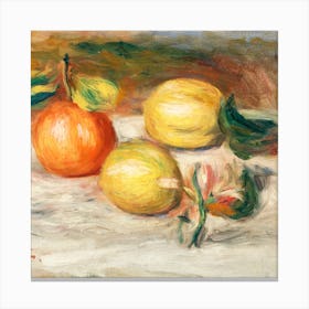 Lemons And Orange Square Canvas Print