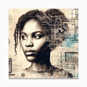 Digital Woman Canvas Print