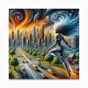 Futuristic Cityscape 11 Canvas Print