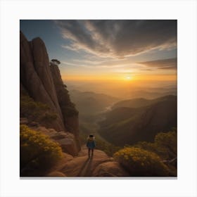 Sunset In The Mountains Canvas Print