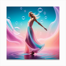 Beautiful Woman In A Dress Canvas Print