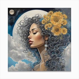 angelic floral woman Canvas Print